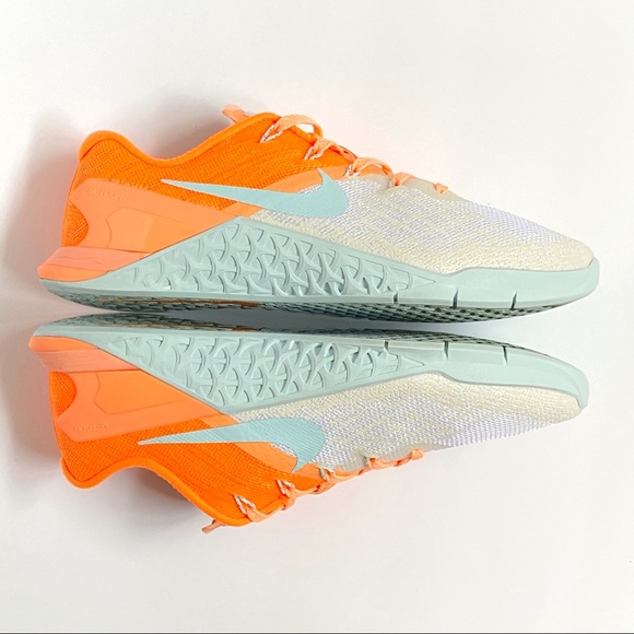 Nike Metcon 3 orange white blue material lace up trainers sneakers - Picture 6 of 8